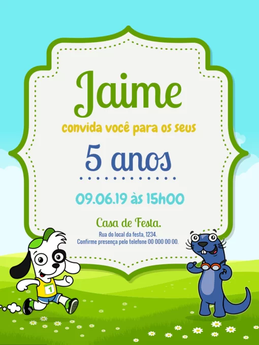 Convite Aniversário infantil Patrulha Canina - Edite grátis com nosso  editor online