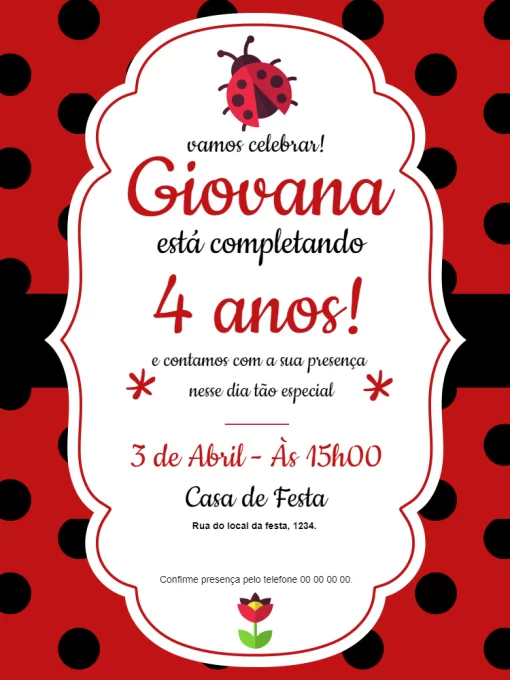 Moldura de convites do flamengo para editar online