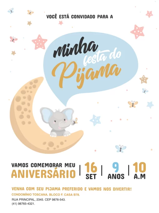 Convite Roblox Festa do Pijama - DIGITAL